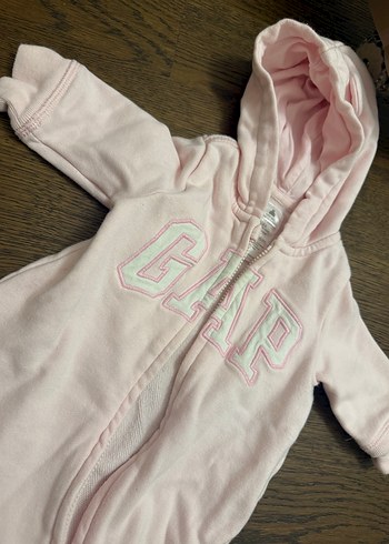 Gap Fermuarlı Pembe Bebek Tulumu - Görsel 3