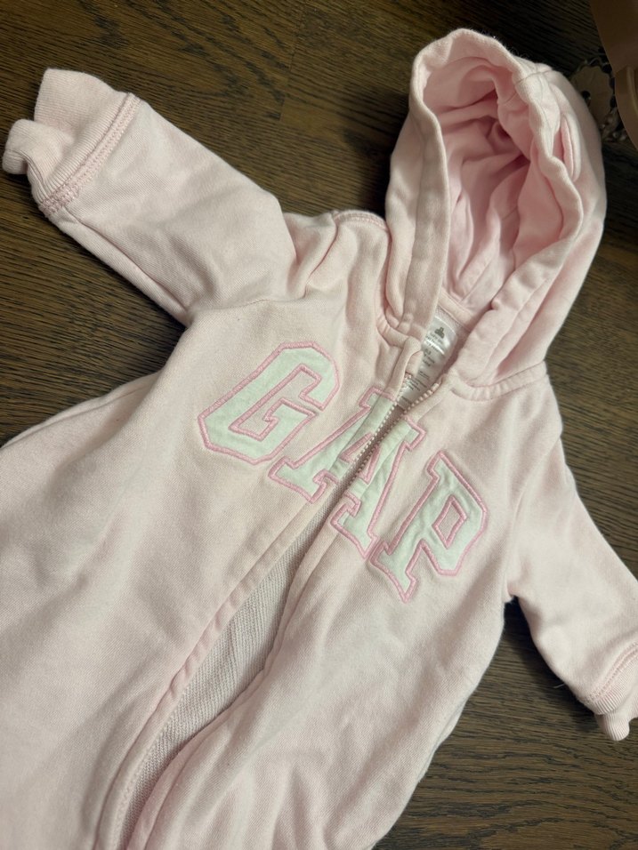 Gap Fermuarlı Pembe Bebek Tulumu - Görsel 3