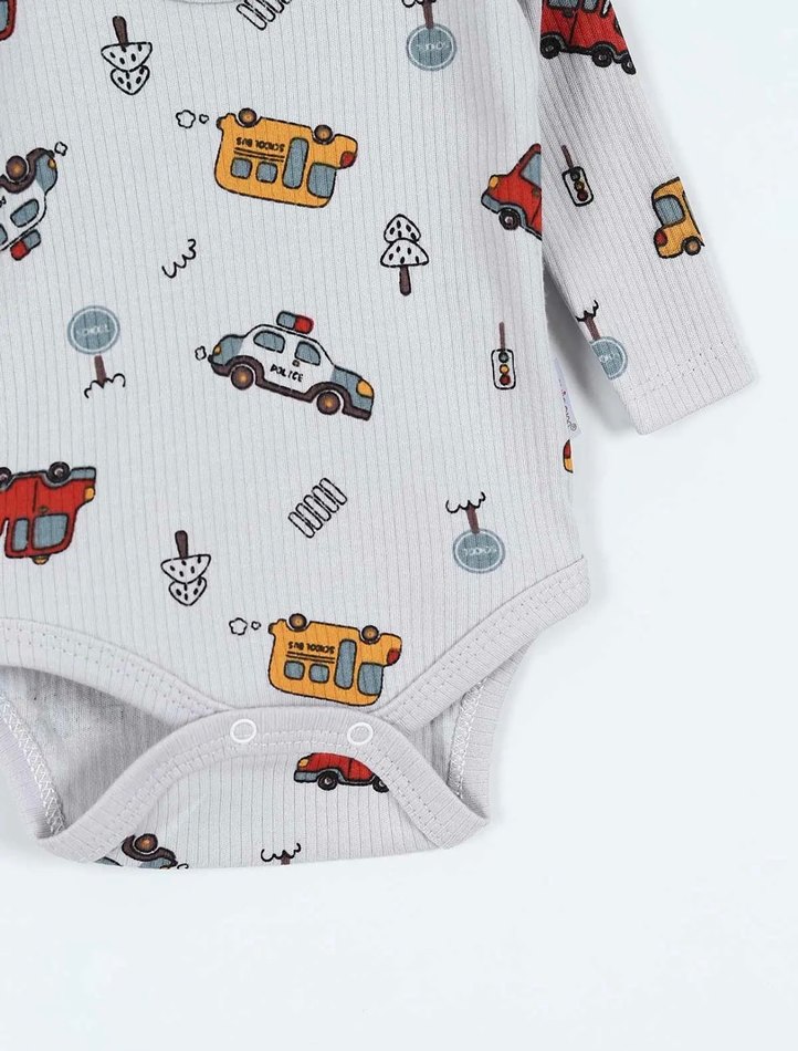 Uzun Kollu Zebra Desenli Bebek Body - Görsel 3