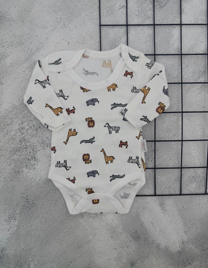 Renkli Baskılı Bebek Erkek Body - Görsel 3