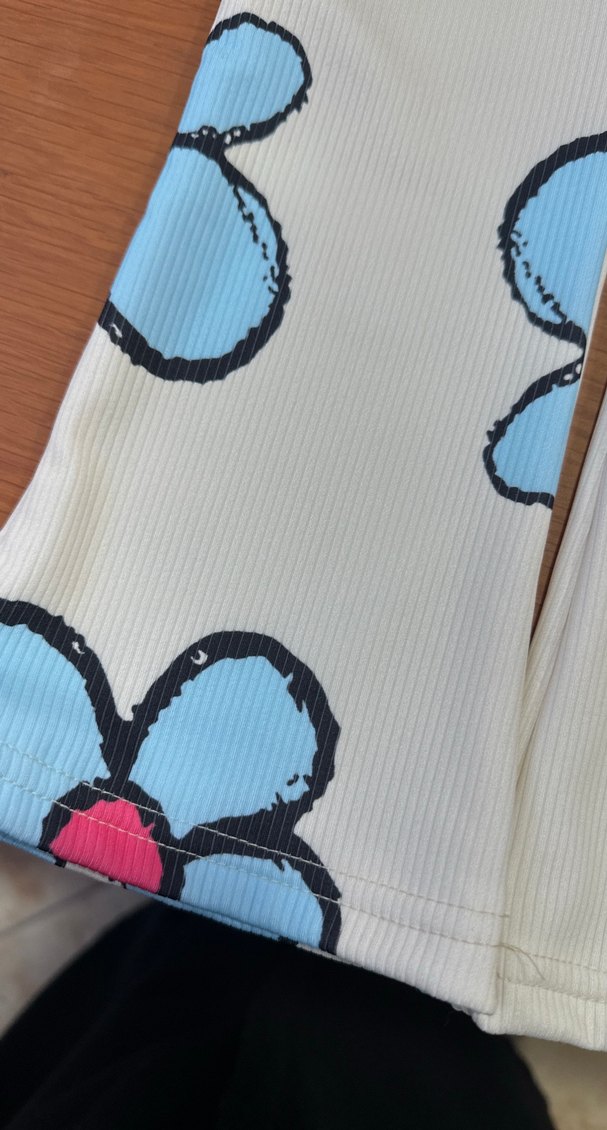 Bebek Kız Çiçekli Uzun Kollu Takım - Görsel 2