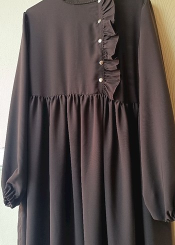 Rahat Kesim, Uzun Kollu Kahverengi Elbise
