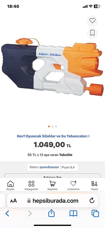 Nerf su tabancası - Görsel 7