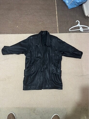 Vintage deri mont - Görsel 4