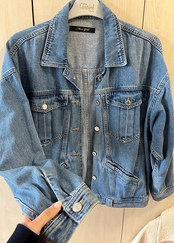 m Beden Mavi Kadın Denim kot Ceket