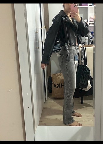 36 Beden Stradivarius gri jean