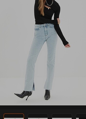 Trendyolmilla yırtmaçlı jean