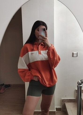 m Beden Mavi etiketli sweatshirt