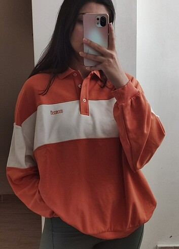 m Beden turuncu Renk Mavi etiketli sweatshirt