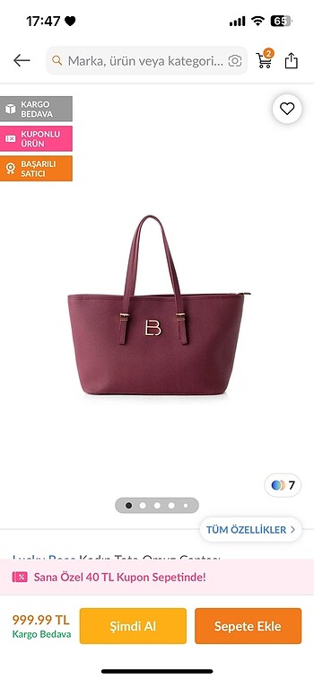 Beden bordo Renk Bordo çanta