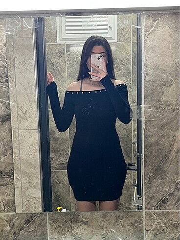 H&M Yayık yaka elbise