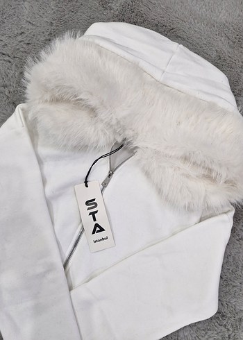 Yakası Kürklü PREMİUM Sweatshirt - Görsel 6