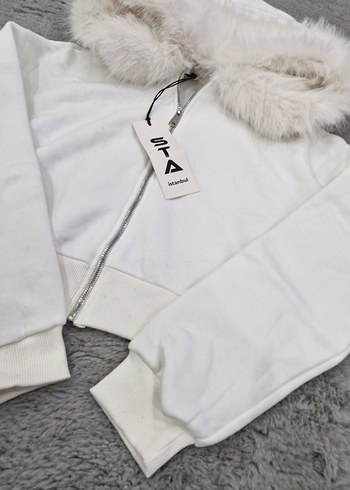 Yakası Kürklü PREMİUM Sweatshirt - Görsel 3