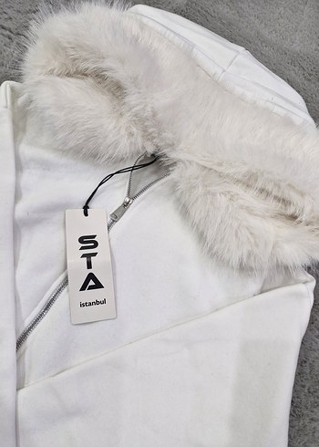 Yakası Kürklü PREMİUM Sweatshirt - Görsel 4