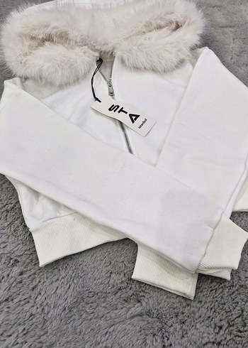 Yakası Kürklü PREMİUM Sweatshirt - Görsel 5