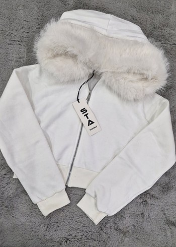 Yakası Kürklü PREMİUM Sweatshirt - Görsel 2