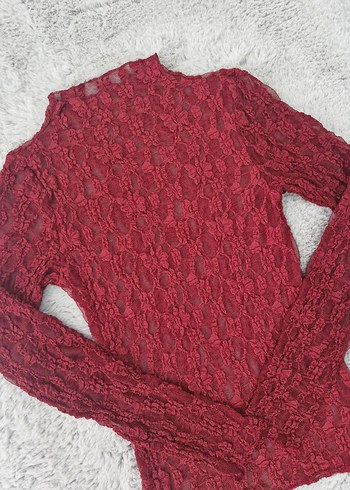 Transparan Dantel Bluz - Görsel 6