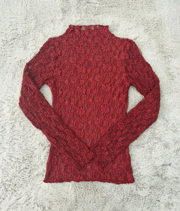 Transparan Dantel Bluz - Görsel 5