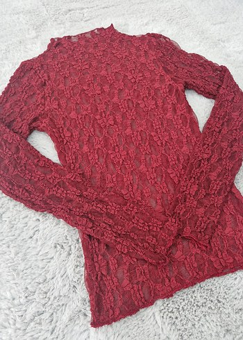 Transparan Dantel Bluz - Görsel 11