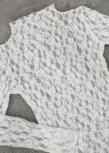 Transparan Dantel Bluz - Görsel 2