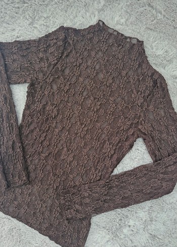 Transparan Dantel Bluz - Görsel 14