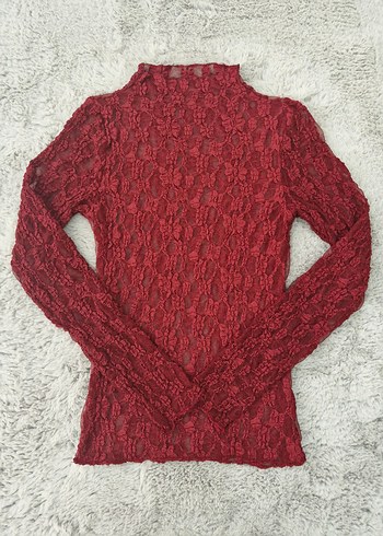 Transparan Dantel Bluz - Görsel 10