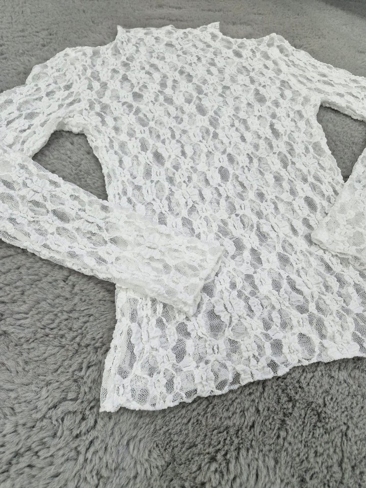 Transparan Dantel Bluz - Görsel 4