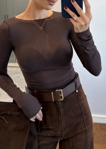 Transparan Tül Bluz - Görsel 9