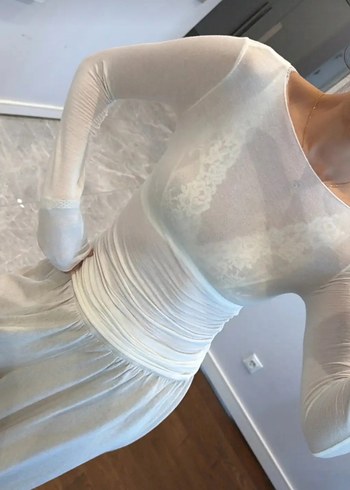 Transparan Tül Bluz - Görsel 8