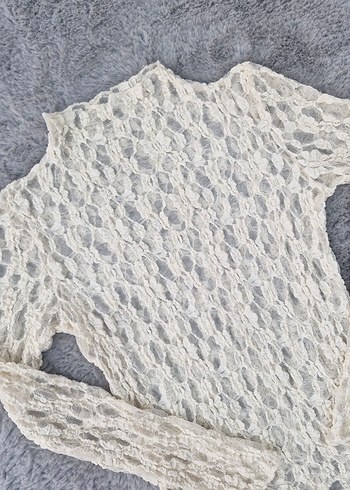 Transparan Dantel Bluz - Görsel 10