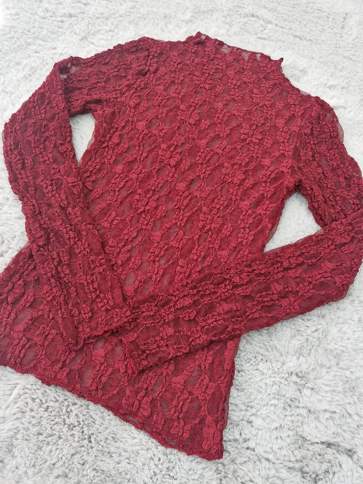 Transparan Dantel Bluz - Görsel 4