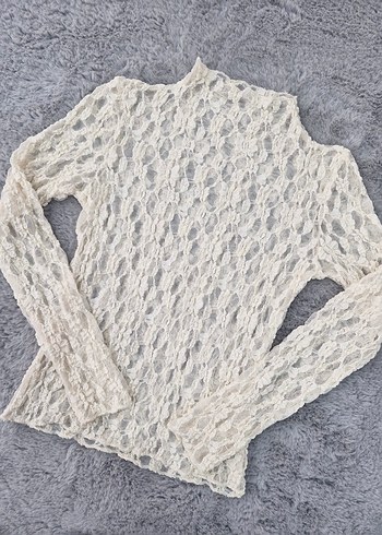 Transparan Dantel Bluz - Görsel 15