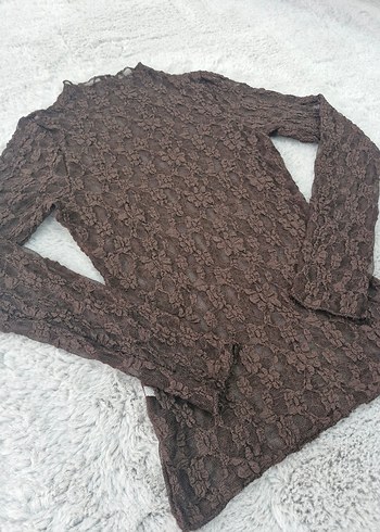 Transparan Dantel Bluz - Görsel 13