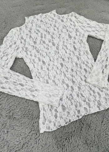 Transparan Dantel Bluz - Görsel 4