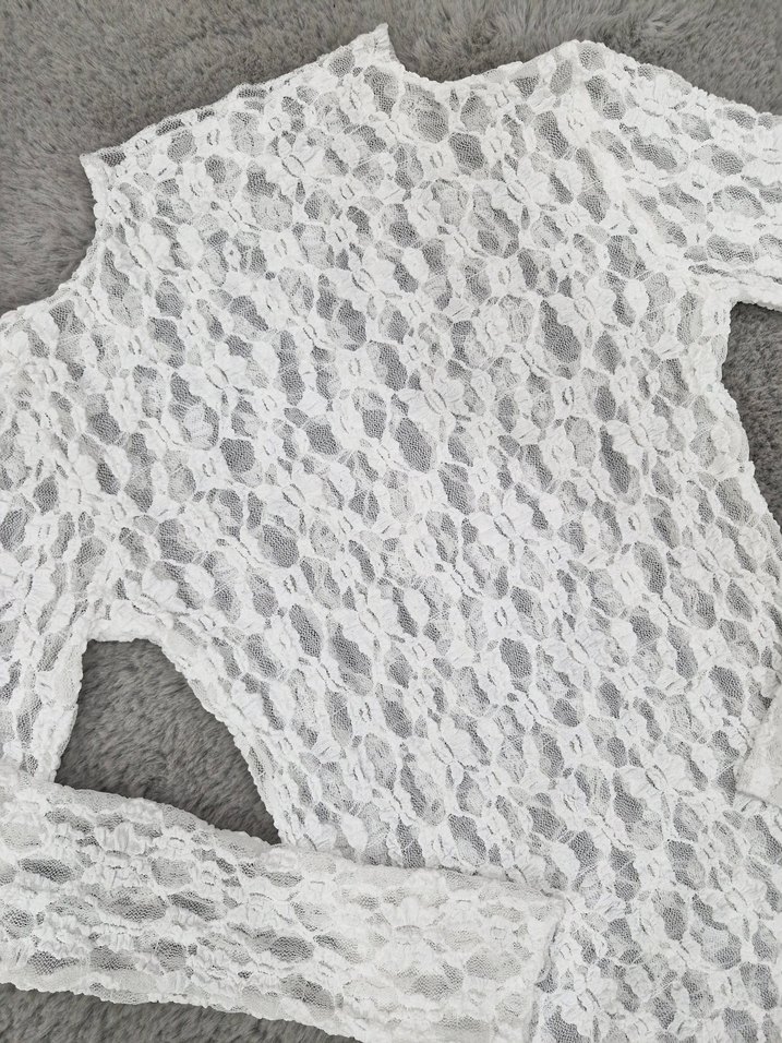 Transparan Dantel Bluz - Görsel 5