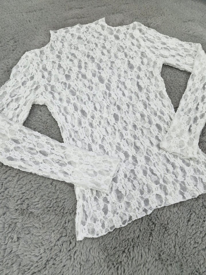 Transparan Dantel Bluz - Görsel 4