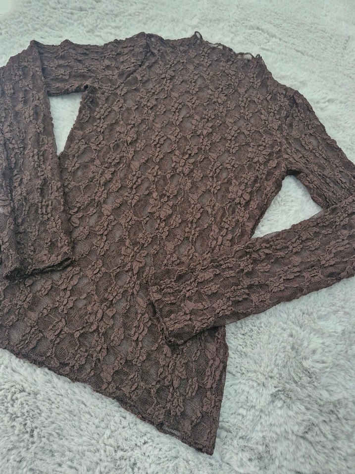 Transparan Dantel Bluz - Görsel 3