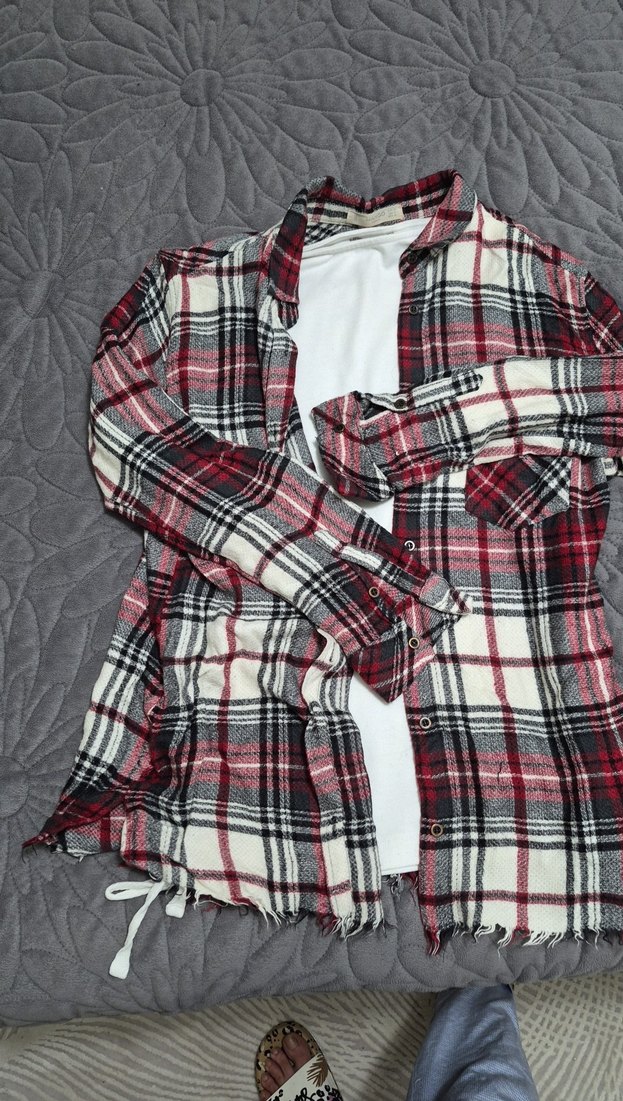 Mango Kadın Ekoseli Uzun Kollu Gömlek - Görsel 2