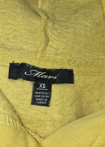Mavi Marka XS Sarı Kapüşonlu Erkek/Kadın Sweatshirt - Görsel 3