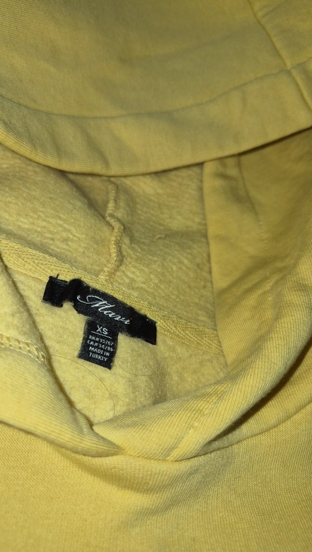 Mavi Marka XS Sarı Kapüşonlu Erkek/Kadın Sweatshirt - Görsel 4