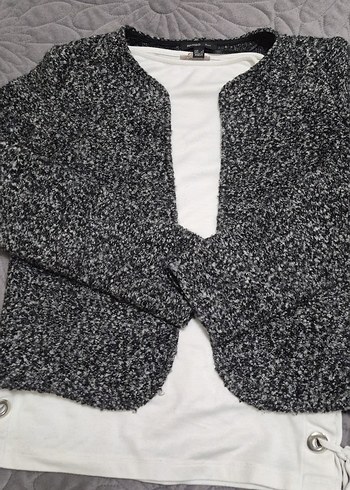 Gri MANGO Kadın Mini Ceket - Görsel 4