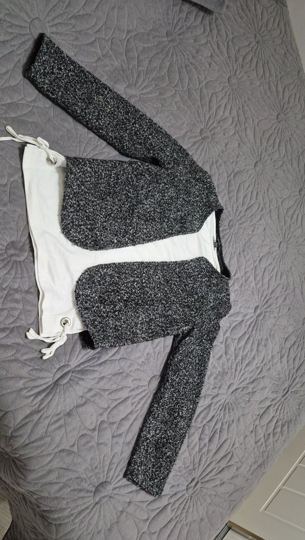 Gri MANGO Kadın Mini Ceket - Görsel 2