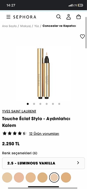 Yves Saınt Lourent Aydınlatıcı kalem