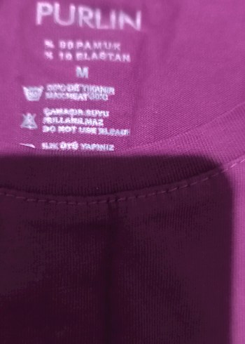 Kız Çocuk Mor Kısa Kollu Tişört - Görsel 2