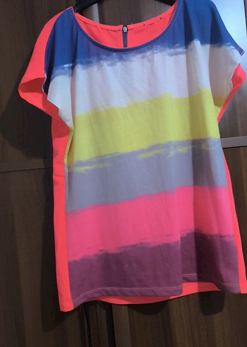 Renkli Bağlama Desenli Hamile Tişörtü - Görsel 3