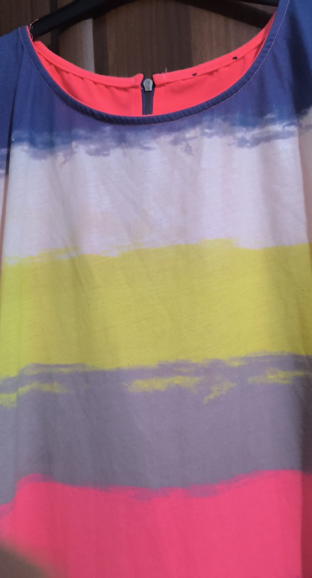 Renkli Bağlama Desenli Hamile Tişörtü - Görsel 2