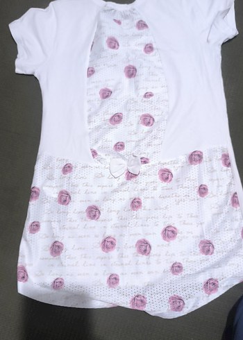 Kız Çocuk Bohem Baskılı Beyaz Tişört - Görsel 8