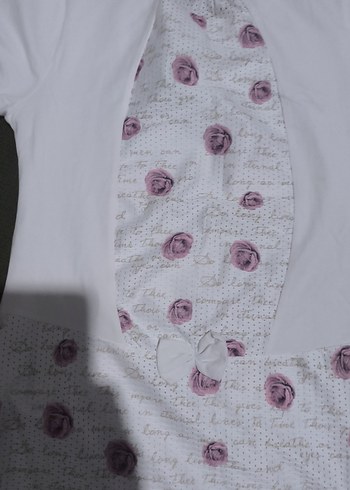 Kız Çocuk Bohem Baskılı Beyaz Tişört - Görsel 11