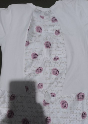 Kız Çocuk Bohem Baskılı Beyaz Tişört - Görsel 9