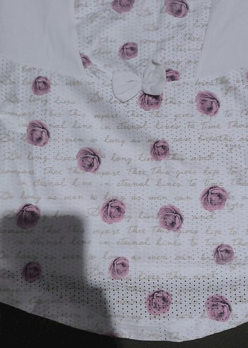 Kız Çocuk Bohem Baskılı Beyaz Tişört - Görsel 10